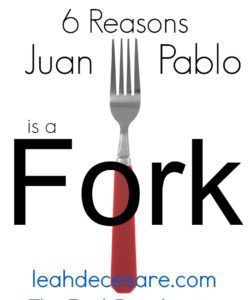 reasons juan pablo is a fork, The Bachelor, 2014 Bachelor, Juan Pablo and Nikki, red handled fork, fork with red handle