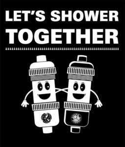Lets Shower Together #ShowerWithAFriendDay Logo | leahdecesare.com